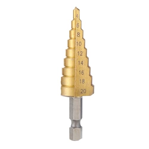 Tumintu Broca escalonada HSS de 4 a 20 mm con ranura recta, para metal y perforador, broca de núcleo y pagoda