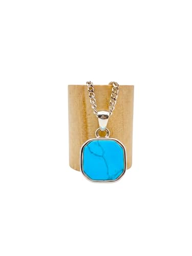 Collier en argent homme avec sa turquoise naturelle pour un look bohème chic au quotidien