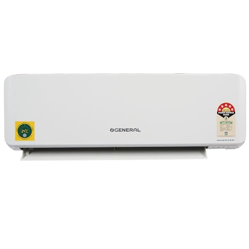 Image of O General 1 Ton 5 Star Inverter Split AC | Copper Condenser | PM 2.5 Filter | Ambient Cooling | R32 Refrigerant (ASGG12CGAA-B, White) 2025 Model