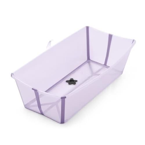 Stokke Flexi Bath X Large, Lavender   Bañera plegable para bebé   Ligera, duradera y fácil de guardar   Práctica para usar en casa o de viaje   De 0 a 6 años