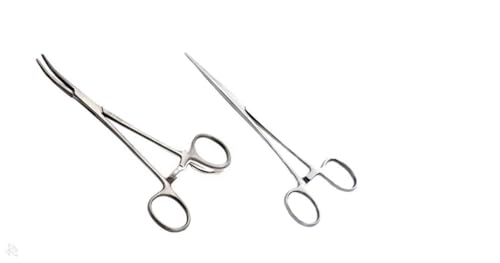 Pinça Kelly Curva 16cm Hemostática em Aço Inox