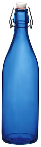 Bormioli Rocco Giara - Set di 6 bottiglie, colore: Blu scuro