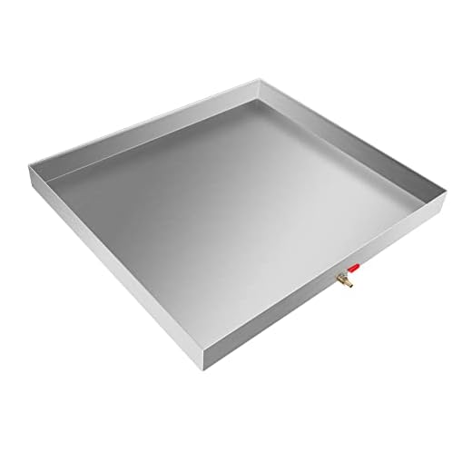 KODOM Washing Machine Pan 27 x 25 x 2.5 Inch, 304 Stainless Steel Washing Machine Drain Pan, 18 GA Thickness Heavy Duty Compact Washer Drip Tray with Drain Hole & Hose Adapter