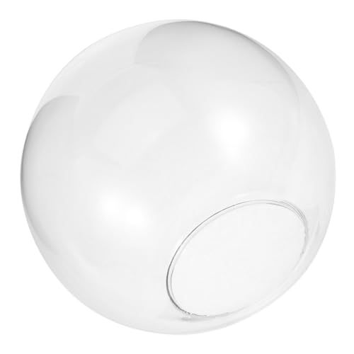 TEMPNAP Pantalla de Cristal Redonda para Lámpara Colgante 30Cm Vidrio Transparente Diseño Elegante para Salón Decorativo