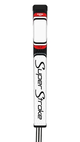 SuperStroke Zenergy TLT Off-Axis Pistol 2.0 Right Hand Putter Grip Zero-Torque Lie-Angle-Balanced to help maintain Stability Control Face Rotation and Repeat a Smooth Pendulum-Style stroke Red