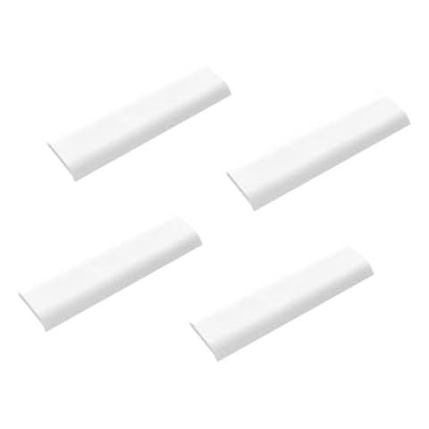 On-Wall Cable Concealer Kit Hides TV Cords, 4X 11 inch White Cable Raceways Can Be Fit Together to Any Length for Home Theater, TV and Office Cover