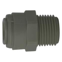 MIDLAND INDUSTRIES 20059P Adapter, 3/8-in Push-In x 3/8-in MIP, Polypropylene