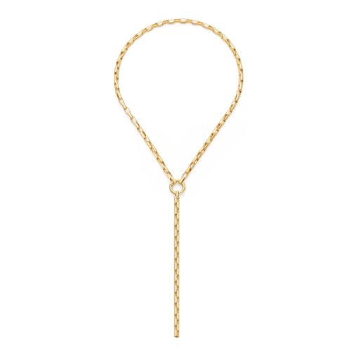 Chunky Gold Necklaces for Women - Gold Lariat Long Necklaces, Chunky Statement Jewelry | Trendy Long Body Jewelry Gifts