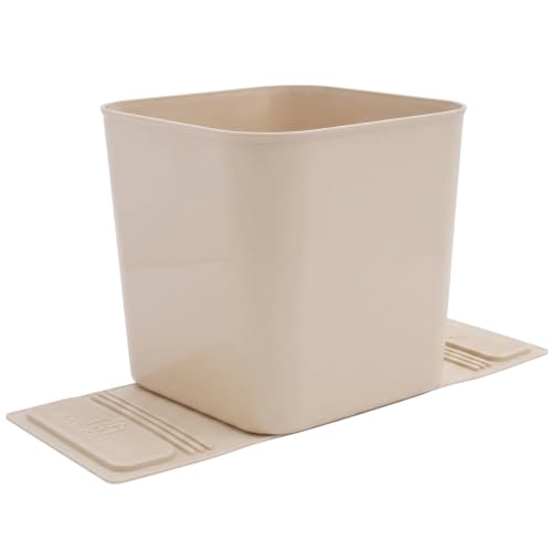Image of Car Trash Can for Vehicles Leakproof Compact Garbage Bin w /Stability Flap, Anti-Slip Base, Portable Trash Holder for Cars, Trucks, SUVs, Minivans (Mocha, Large)