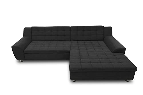 DOMO. collection Ecksofa Merida, Sofa in L-Form, Eckcouch, Couch-Garnitur, Polsterecke 304 x 200 x 84 cm (BxTxH), dunkelgrau – Bild 5