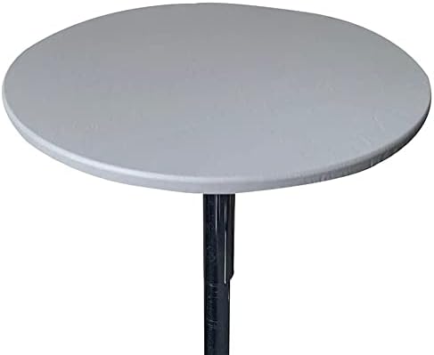 Sunnyway Tablecloth Waterproof Polyester Table Cloth Dining Table Cover for Home Restaurant Party Buffet Picnic,Diameter 47 Inch (Grey)