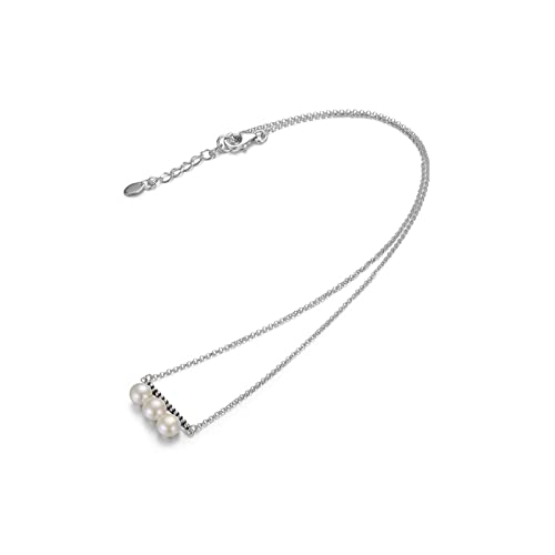 Collier perles d'eau douce S925 raffiné pour femme de 6-7mm