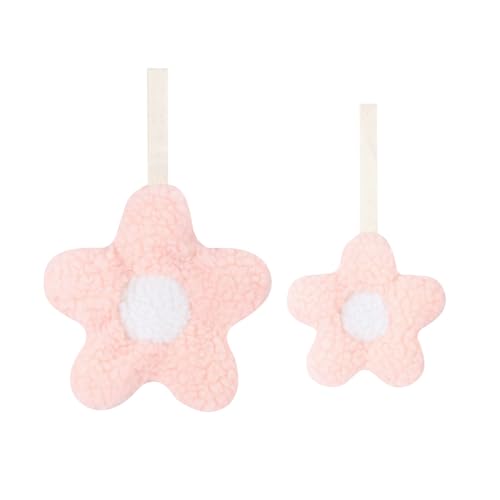 Image of Baby Daisy Pacifier Holder,Light and Soft Dummy Holder Handmade 2 Pack, Decor for Nursing Kids Room(Pink Daisy)