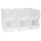 Akro-Mils 30260 Plastic Storage Stacking AkroBin, 18-Inch by 11-Inch by 10-Inch, Clear, Case of 6