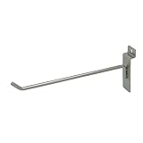 Econoco 8” Slatwall Deluxe Hooks, Slatwall hooks, Display Hooks For Panel, Chrome (Pack of 96)