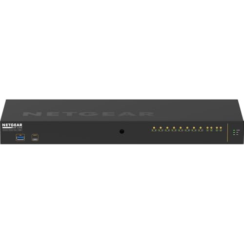 Image of NETGEAR AV Line M4250 12 Port Switch GSM4212PX-100NAS | L3 Managed | 10x1G PoE+ @240W | 2x10G SFP+ | AV GUI | Automatic Configuration | Rack-Mountable | Cloud Care's 3 Year Warranty Included