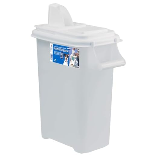Buddeez Large (Up to 12lb) Fresh Dry Dog & Cat Food Plastic Storage Container with Flip Lid and Pour Spout for Pet Food and Bird Seed, BPA Free