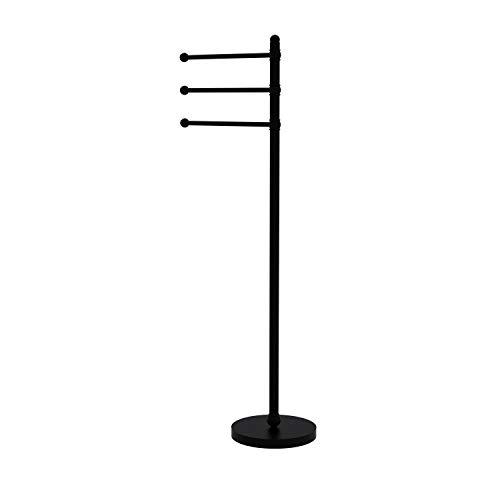 Allied Brass GLT-3-BKM 49 Inch 3 Pivoting Arms Towel Stand, Matte Black