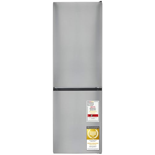 Exquisit Kühl-Gefrierkombination | 304 l Gesamtvolumen | Energieeffizienzklasse A | 35 dB | Schnellgefrieren | LED-Innenbeleuchtung | freistehend | Gefrierfach 97 l | KGC320-100-NF-010A inoxlook