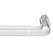 White 28" to 48" Adjustable DOUBLE Curtain/Drapery Rod