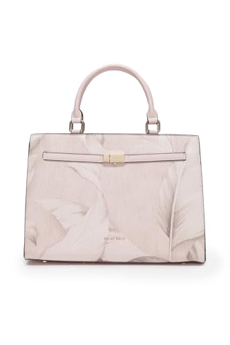 Image of Allen Solly Womens leaf-print light-pink HANDBAG