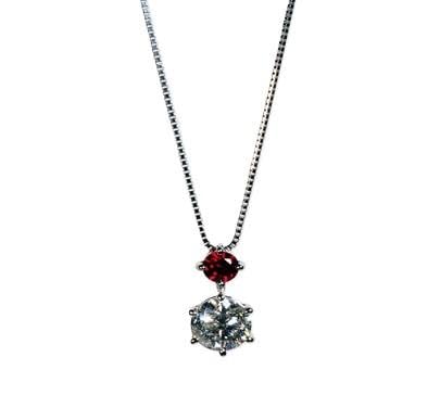 京セラ クレサンベール[ルビー・天然ダイヤモンド]ネックレス[3ct]