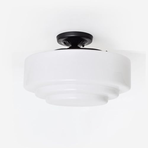 Plafonnier Moonlight Stepped Ø 35 lustre art deco luminaire blanc
