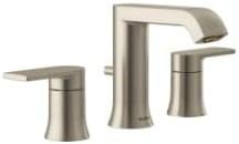 Moen T6708BN Genta Two-Handle Widespread Modern Bathroom Faucet, Valve Required, Brushed Nickel