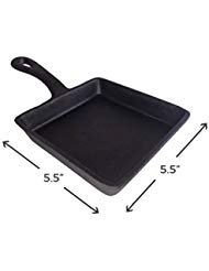 Clutch Productions Premium Heavy Duty Pre-Seasoned Mini Cast Iron Tamagoyaki Pans