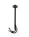 Skull Hooker Powder Coated Steel Adjustable Rotatable Ceiling Hooker & Mounting System for Space Saving, Black