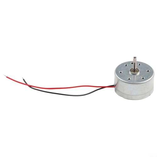 RF-300CA RC-300 DC Motor 3V 5V 6V 24mm Motor eléctrico redondo con eje de 2mm para ventilador DIY y proyectos solares, 10300RPM a 6V