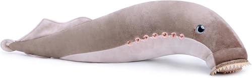 Tiny Heart Peluche de Lamprea de 20.4in, Juguete de simulación de Cámbrico Lamprea, Almohada de Paleontología Peluche del Cámbrico Lamprea Suave para niños y Amantes de la Vida Silvestre, Marrón