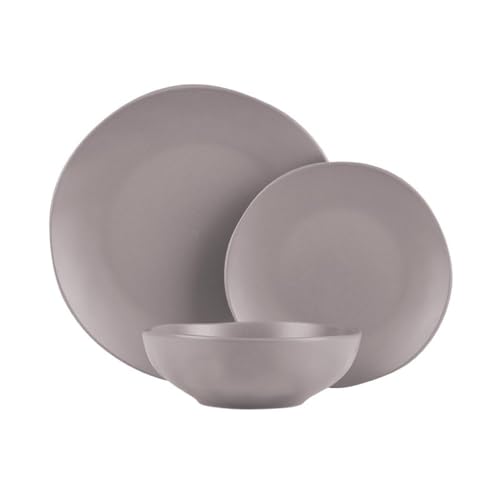 Berlinger Haus Set da pranzo con piatti, 18 pezzi, tortora, di alta qualità, elegante e facile da pulire