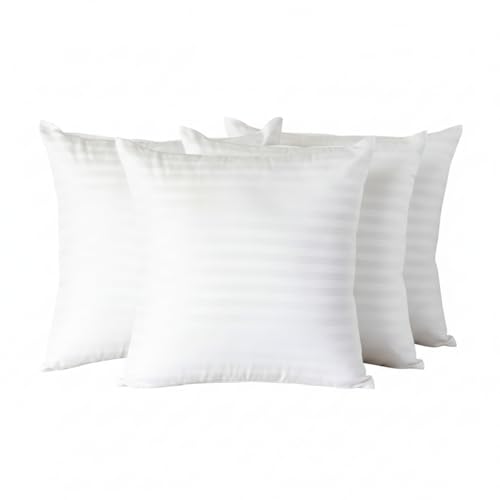 Image of Hotel Quality Premium Fibre Cushions | Cushion 16 inch x 16 inch | Pillow,Cushion,Cushions for, Cushion Pillow,Pillow,Cushions for Bed (White, 3)