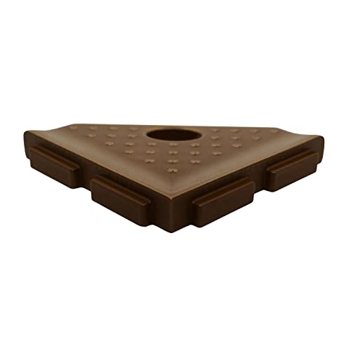 Questech Décor 8 Inch Corner Shower Shelf And 5 Inch Caddy Foot Rest, Geo Lugged Back For New Construction, Mounted Bathroom Shower Organizer, Bronze Finish #TOP4