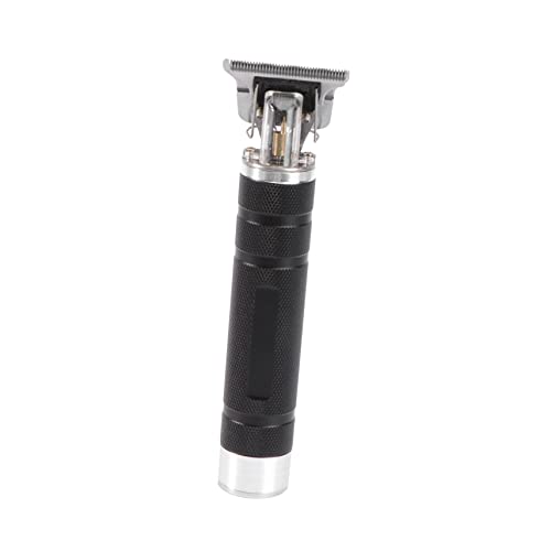 Tondeuse à cheveux sans fil rechargeable via USB avec tube en aluminium noir élégant