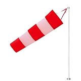 Viaoragiosa Robustes Windfahnen Set Mit Windfahne,Reflektierender Windsack Windrichtung Anzeige,Windsack WindsäCke FüR Garten,Einfach Zu Verstauen,Gilt für Gartengestaltung