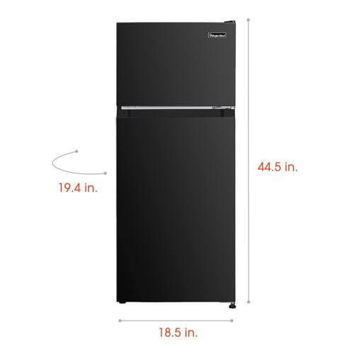 Image of Magic Chef 4.5-cu. ft. Mini Fridge with Freezer in Black, Small Compact Refrigerator and Top Mount Freezer for Bedroom, Apartment, Dorm Room, Office