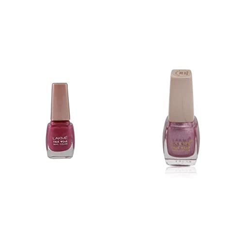 Image of Lakme True Wear Nail Color, Shade N236, 9 ml and Lakme True Wear Nail Color, Shade TT20, 9 ml