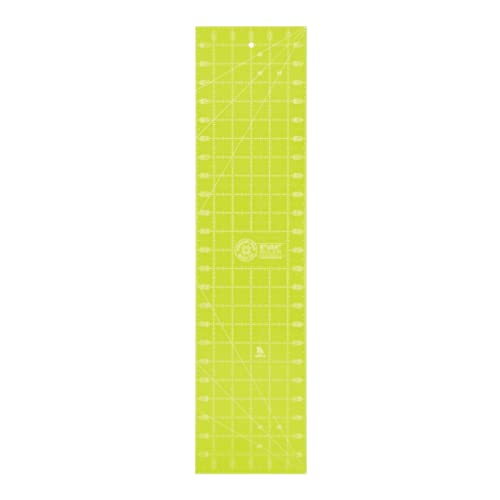 MISSOURI STAR QUILT CO. Acrylic Quilting Ruler, 6” x 24” | Long Ruler for Sewing, Measuring and Cutting Fabric Strips Straight Edge Template Layer Cakes, Charm Pack Quilts, DIY Craft Projects, Green
