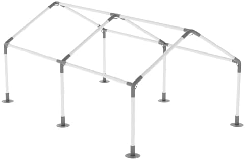ICITYWALL 6 Leg Carport Kits,High Peak Canopy Fitting Kit with 1-3/8" ID, Galvanized Steel Carport Connectors, shed Frame kit DIY Project
