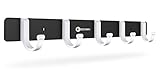 ikea kleiderhakenleiste 5, Raummagier Der wandmontierte Kleiderhaken kann die ungenutzte Wand effektiv nutzen und die in einen multifunktionalen Stauraum verwandeln. Er ist ideal für die Organisation von Schlüsseln, Taschen und Kleidung und bringen Sie Komfort in ihr Leben.