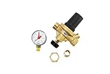 válvula de llenado automático watts alm 1/2 con manómetro 1,27 cm M/F con manómetro Watts Industries ltd 10086238 PRV Alimat válvula de llenado automática 1/2\" M/F con indicador