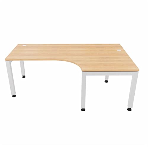 Colalu sn-300 Schreibtisch, Schlichtes Design, flexibel einsetzbar, ideal fürs Home-Office (Nussbaum, Winkelschreibtisch: 200x120cm, rechts)