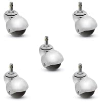 PBH20223BC-3ED-SET - Bright Chrome Baron 2" Spherical Ball Caster - Grip Ring Stem - Set of 5