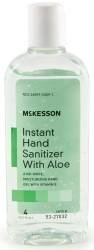 McKesson Hand Sanitizer with Aloe Premium 4 oz. Ethanol Gel Bottle