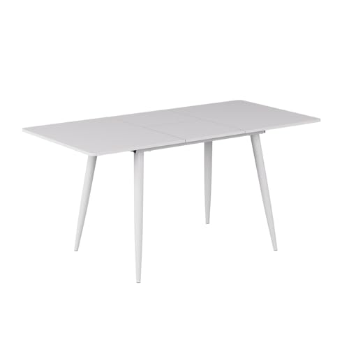 Vicco Esstisch Beaver, Weiß/Weiß, 120 x 80 cm ausziehbar