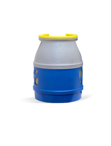 Empty Fiber Gas Cylinder Blue Grey with Yellow Handle 5kg