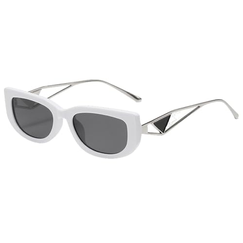 Lunettes de soleil œil de chat rouges de luxe avec finitions ovales ajourées