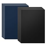 HOUYEE 100 Pack Binding Covers Set, 8.5x11 Inches, Including 50 Pcs 12 Mil Black Plastic Binding Covers, 50 Pcs 12 Mil Navy Blue Plastic Binding Covers, Sand Textured, Letter Size